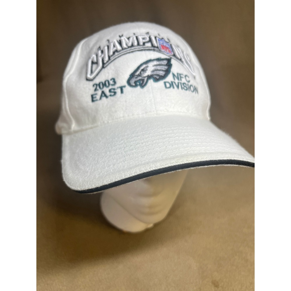 Reebok Philadelphia Eagles 2003 NFC East Division Champions Hat White Adjustable